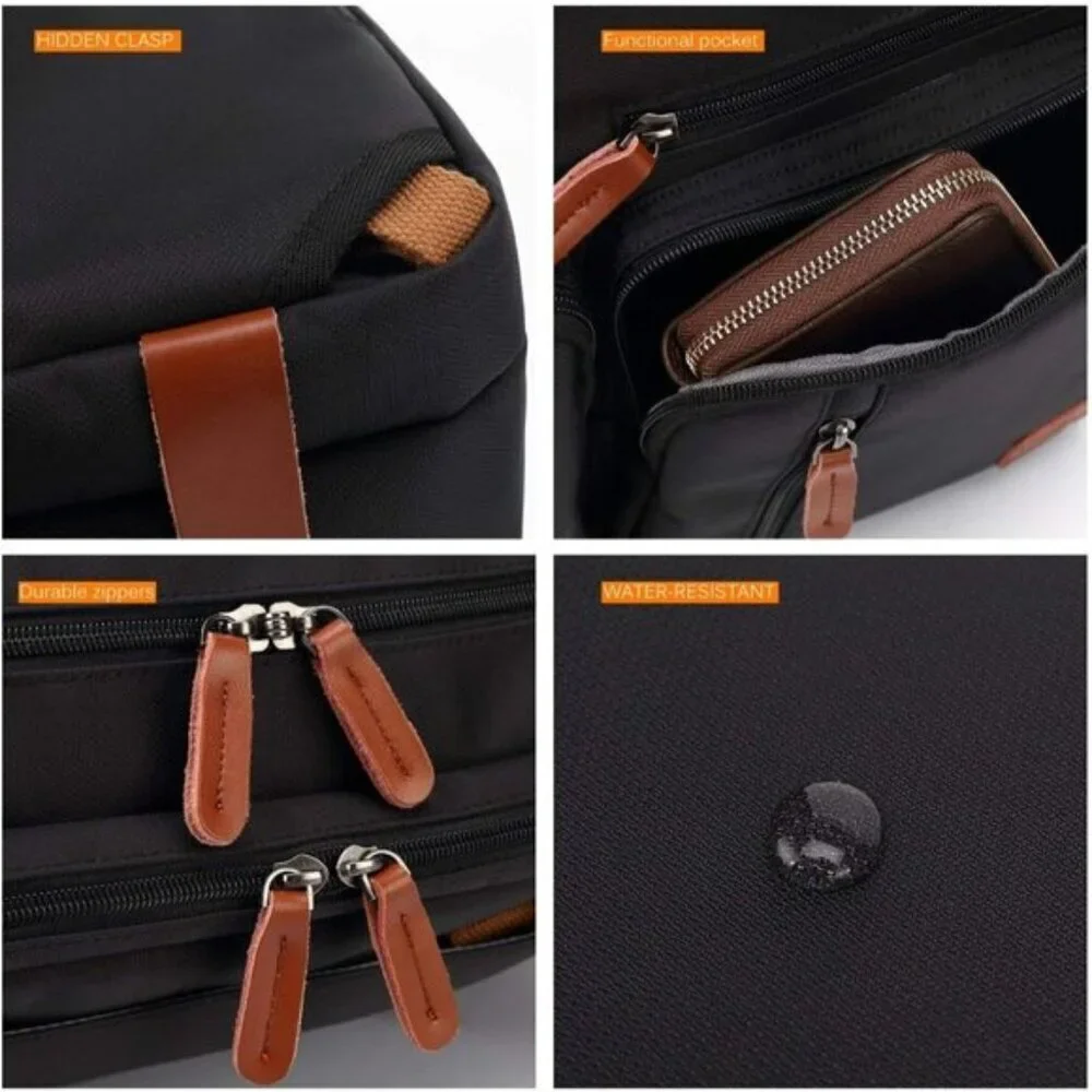 Convertible Backpack Messenger Shoulder Bag Laptop Case Handbag Business 17.3 in